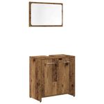 Casa si Gradina - Mobilier - Seturi de mobilier - Seturi baie - Set mobilier de baie, 3 piese, lemn vechi, lemn prelucrat - Infinity.ro