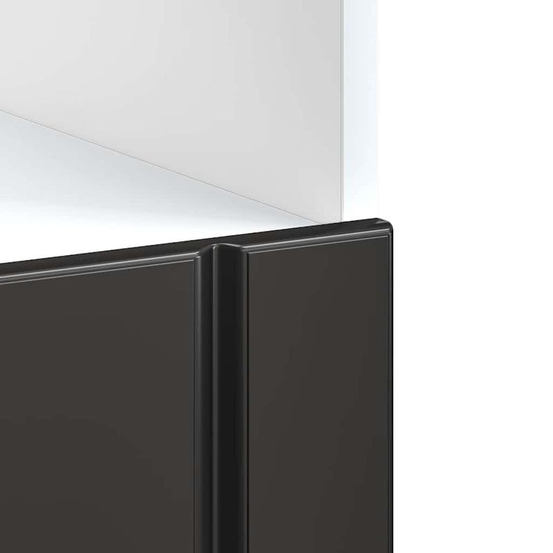 Casa si Gradina - Mobilier - Comode si corpuri - Corpuri bucatarie - Dulap pentru cuptor „Lucca” lemn negru prelucrat - Infinity.ro