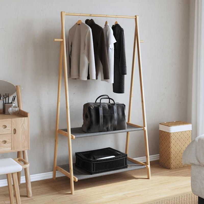 Casa si Gradina - Mobilier - Organizare si depozitare - Cuiere - Cuier pentru haine cu rafturi, 96x45,5x150,5 cm, țesătură - Infinity.ro