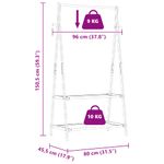 Casa si Gradina - Mobilier - Organizare si depozitare - Cuiere - Cuier pentru haine cu rafturi, 96x45,5x150,5 cm, țesătură - Infinity.ro