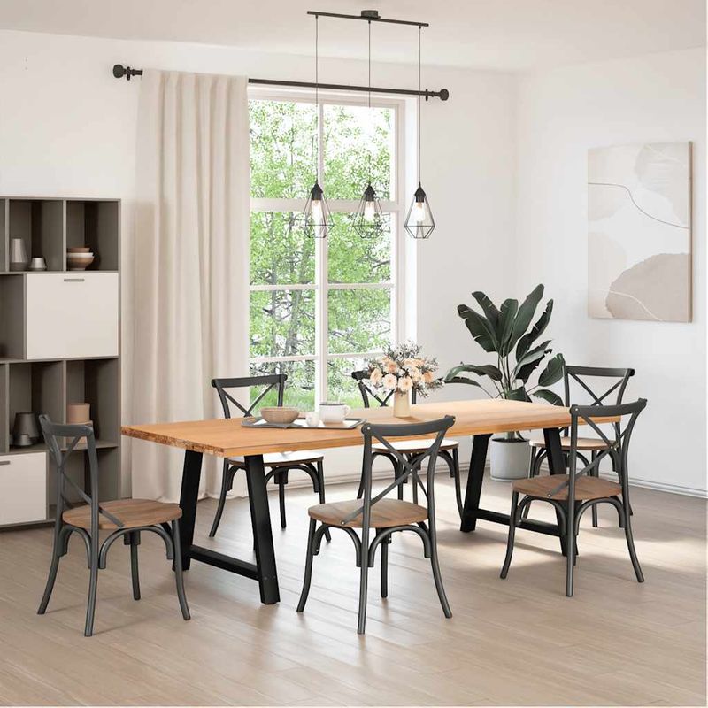 Casa si Gradina - Mobilier - Feronerie si accesorii mobila - Picioare masuta de cafea in forma de A, 2 buc Negru Otel, mărime 90x(72-73) cm - Infinity.ro