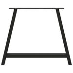 Casa si Gradina - Mobilier - Feronerie si accesorii mobila - Picioare masuta de cafea in forma de A, 2 buc Negru Otel, mărime 90x(72-73) cm - Infinity.ro