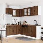 Casa si Gradina - Mobilier - Comode si corpuri - Corpuri bucatarie - Set dulap de bucatarie din 11 piese „Kalmar” stejar maro lemn - Infinity.ro