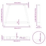Casa si Gradina - Mobilier - Feronerie si accesorii mobila - Picioare masuta de cafea in forma de A, 2 buc Negru Otel, mărime 90x(72-73) cm - Infinity.ro