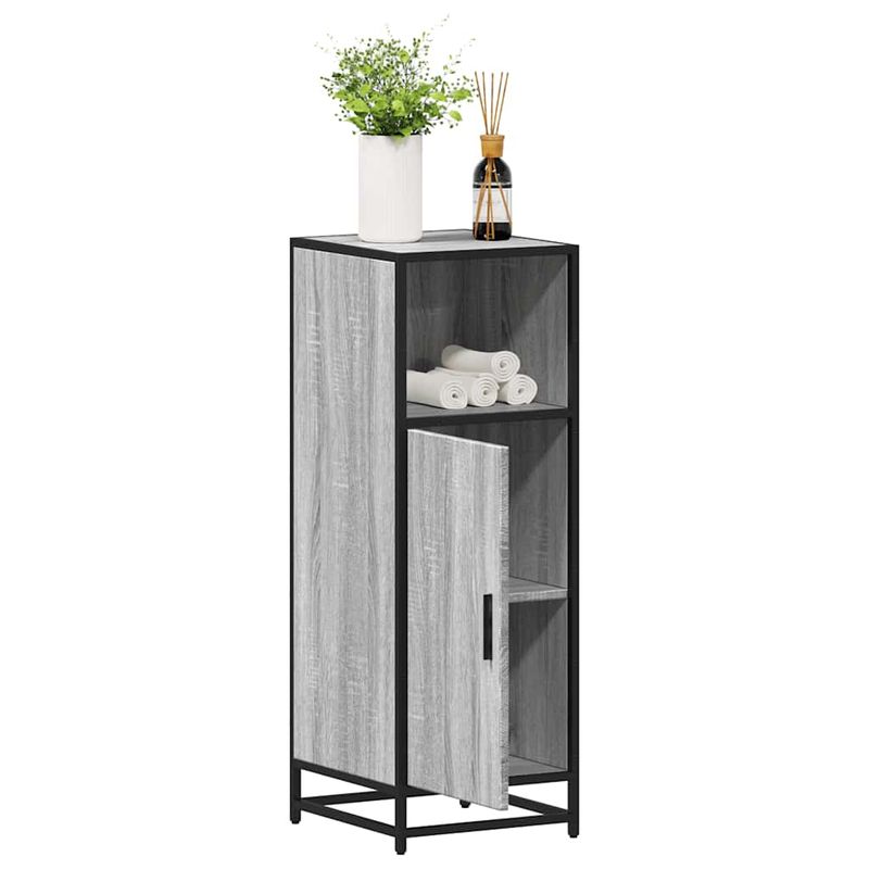 Casa si Gradina - Mobilier - Mobilier baie - Comode baie - Dulap de baie, gri sonoma, 65x33x60 cm, lemn prelucrat - Infinity.ro