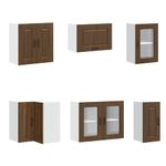 Casa si Gradina - Mobilier - Comode si corpuri - Corpuri bucatarie - Set dulap de bucatarie din 11 piese „Kalmar” stejar maro lemn - Infinity.ro