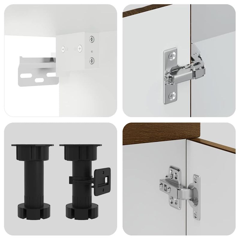 Casa si Gradina - Mobilier - Comode si corpuri - Corpuri bucatarie - Set dulap de bucatarie din 11 piese „Kalmar” stejar maro lemn - Infinity.ro
