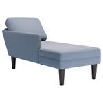 Casa si Gradina - Mobilier - Scaune si fotolii - Fotolii - Sezlong cu perna din tesatura din velur albastru - Infinity.ro