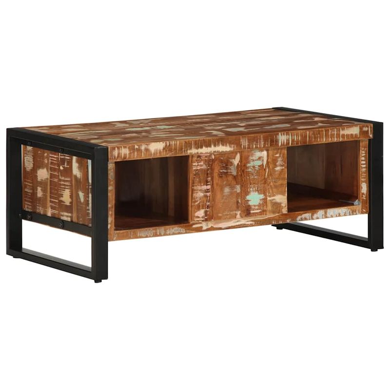 Casa si Gradina - Mobilier - Mese si birouri - Masute de cafea - Masuta de cafea multicolora 90x50x36 cm lemn masiv recuperat - Infinity.ro