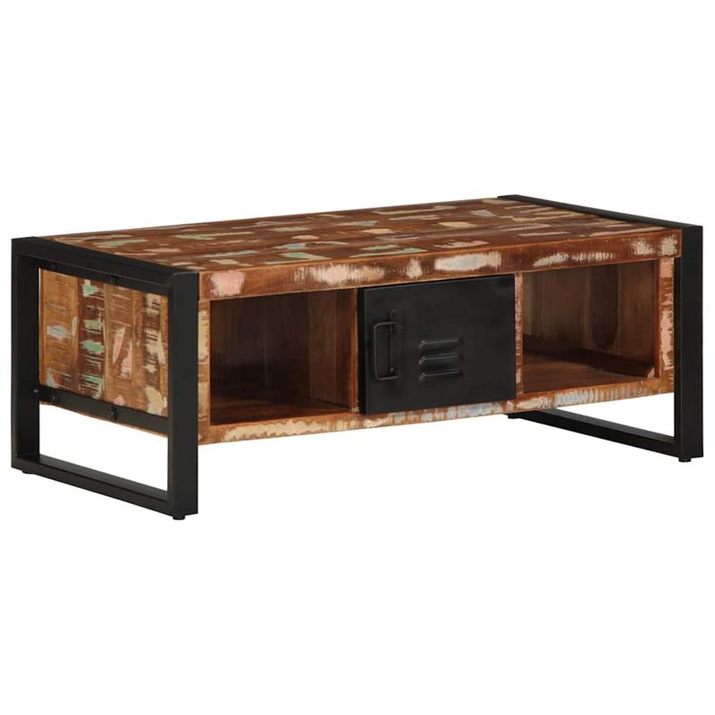 Casa si Gradina - Mobilier - Mese si birouri - Masute de cafea - Masuta de cafea multicolora 90x50x36 cm lemn masiv recuperat - Infinity.ro