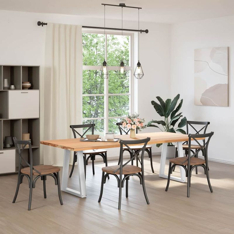 Casa si Gradina - Mobilier - Feronerie si accesorii mobila - Picioare masuta cafea in forma V 2 buc alb 60x(72-73) cm otel - Infinity.ro