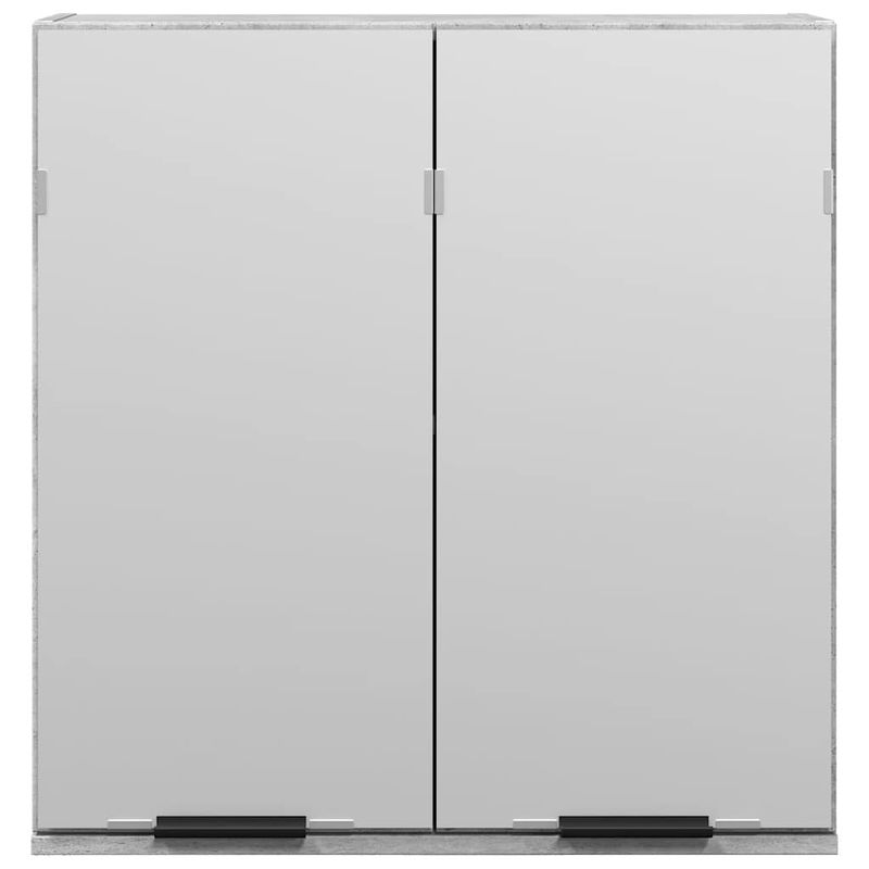 Casa si Gradina - Mobilier - Mobilier baie - Corpuri baie - Dulap de baie cu oglinda, gri beton, 64x20x66,5 cm, PAL - Infinity.ro