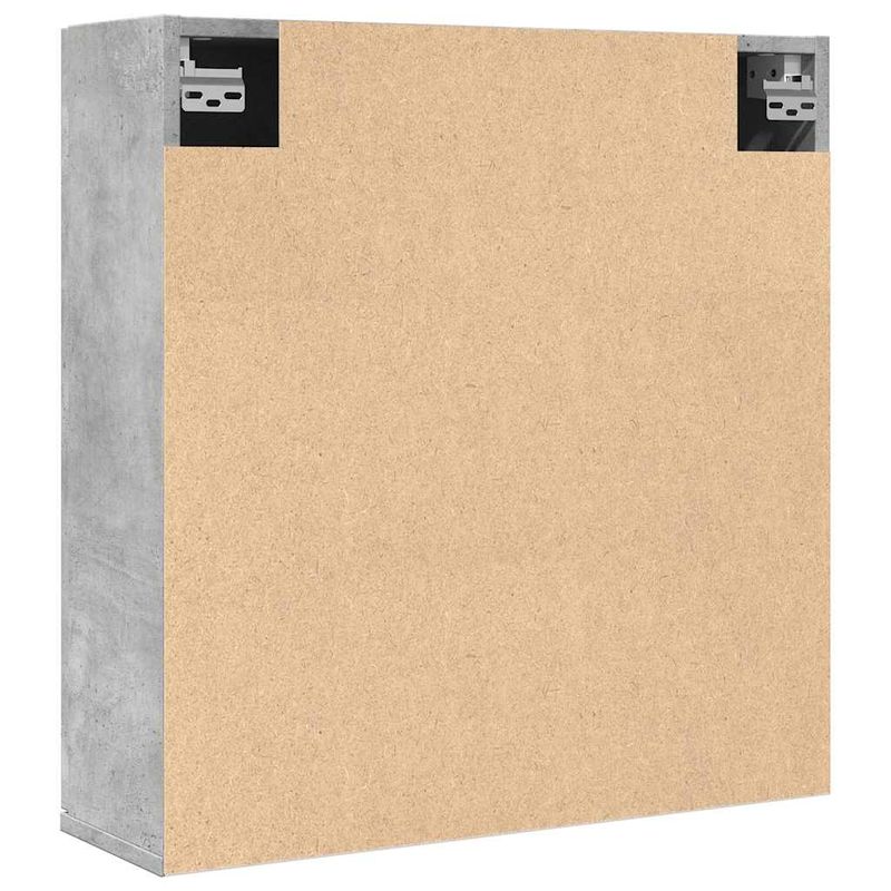 Casa si Gradina - Mobilier - Mobilier baie - Corpuri baie - Dulap de baie cu oglinda, gri beton, 64x20x66,5 cm, PAL - Infinity.ro