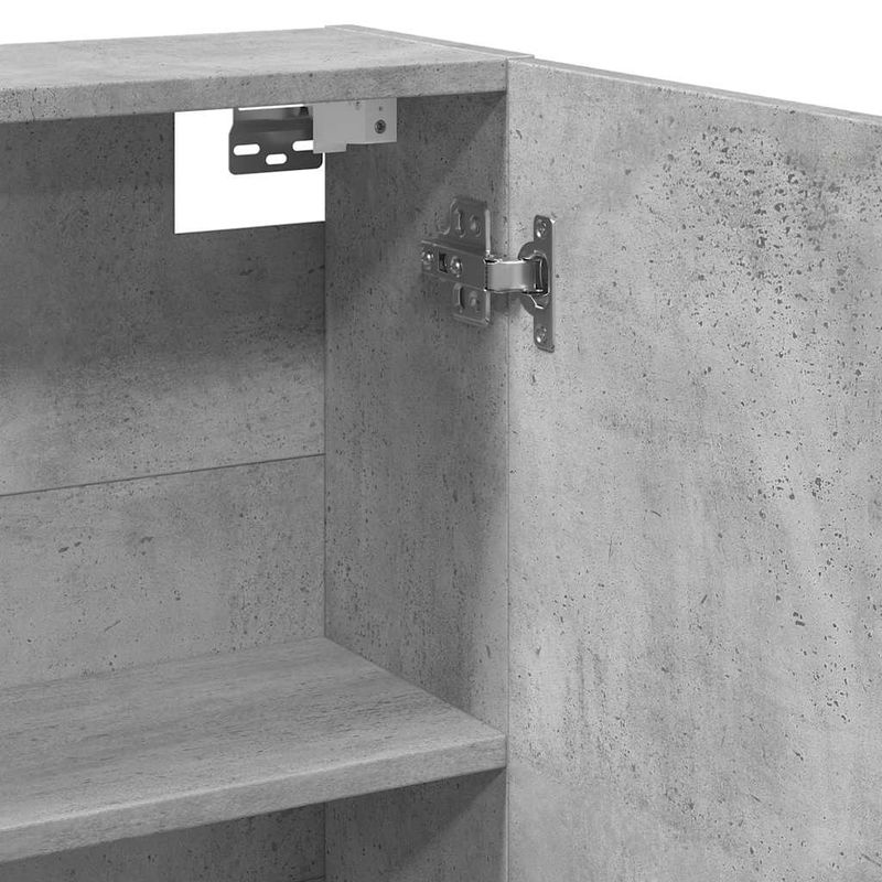 Casa si Gradina - Mobilier - Mobilier baie - Corpuri baie - Dulap de baie cu oglinda, gri beton, 64x20x66,5 cm, PAL - Infinity.ro