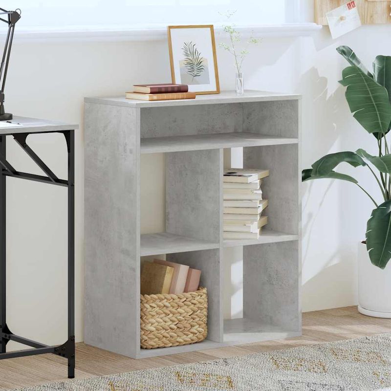 Casa si Gradina - Mobilier - Biblioteci si rafturi - Biblioteci - Biblioteca, gri beton, 66x31x80 cm, lemn prelucrat - Infinity.ro