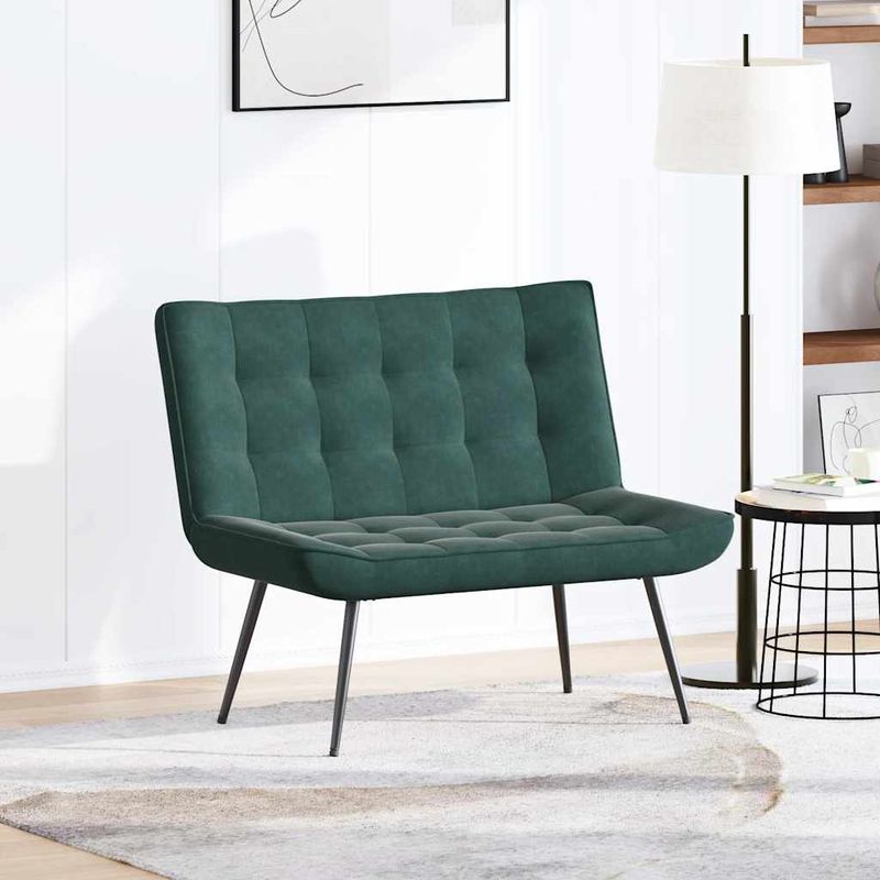 Casa si Gradina - Mobilier - Canapele si coltare - Banchete - Banca verde inchis 110x74x84 cm catifea - Infinity.ro