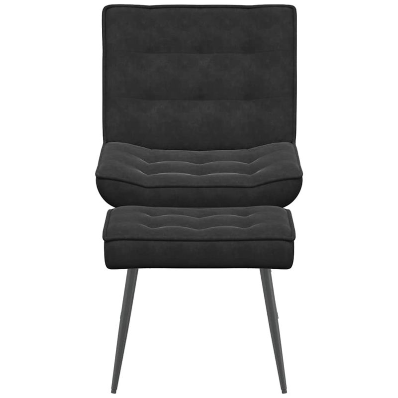 Casa si Gradina - Mobilier - Scaune si fotolii - Scaune - Scaun de relaxare cu taburet, negru, catifea - Infinity.ro