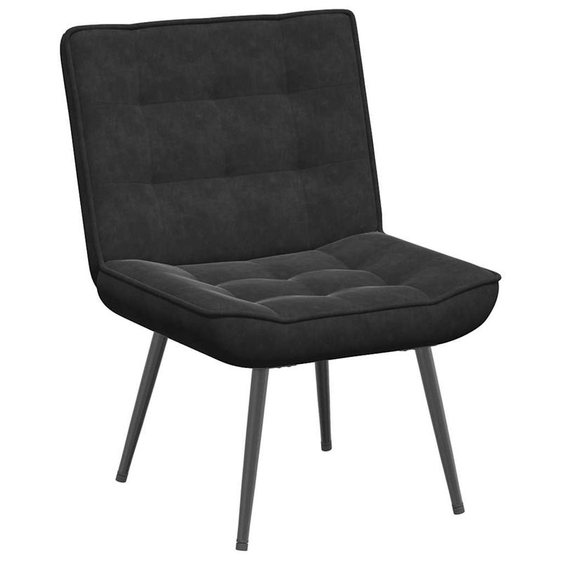 Casa si Gradina - Mobilier - Scaune si fotolii - Scaune - Scaun de relaxare cu taburet, negru, catifea - Infinity.ro