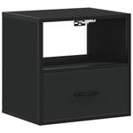 Casa si Gradina - Mobilier - Comode si corpuri - Noptiere - Noptiera de perete, negru, 40x31x39,5 cm - Infinity.ro