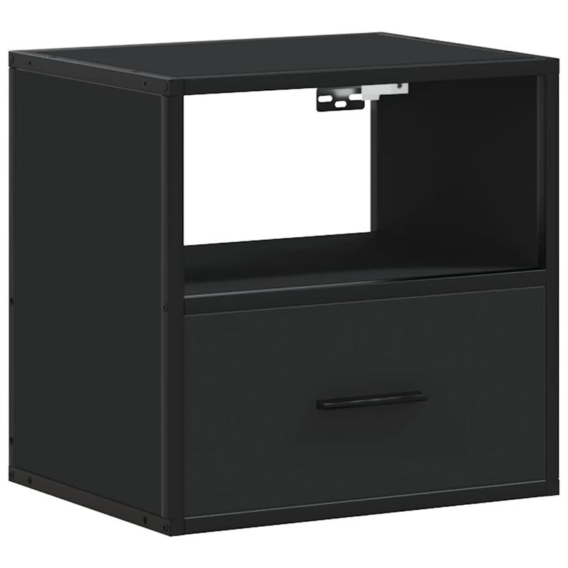 Casa si Gradina - Mobilier - Comode si corpuri - Noptiere - Noptiera de perete, negru, 40x31x39,5 cm - Infinity.ro