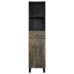 Casa si Gradina - Mobilier - Mobilier baie - Comode baie - Dulap de baie, negru, 38x33x160 cm, lemn masiv de mango - Infinity.ro