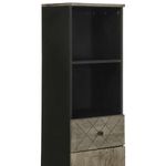 Casa si Gradina - Mobilier - Mobilier baie - Comode baie - Dulap de baie, negru, 38x33x160 cm, lemn masiv de mango - Infinity.ro