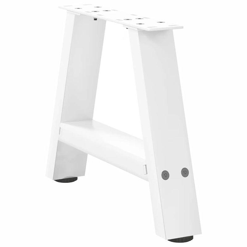 Casa si Gradina - Mobilier - Feronerie si accesorii mobila - Picioare masuta cafea in forma A 2 buc alb 50x(30-31) cm otel - Infinity.ro