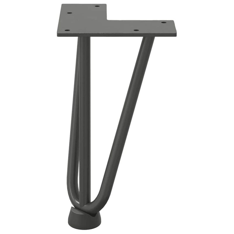 Casa si Gradina - Mobilier - Feronerie si accesorii mobila - Picioare de masa in ac de par 4 buc Antracit 20 cm Otel masiv, model 3 rods - Infinity.ro