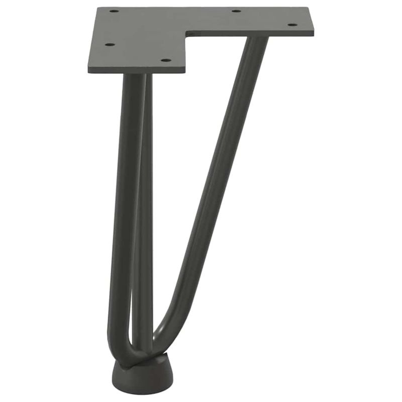 Casa si Gradina - Mobilier - Feronerie si accesorii mobila - Picioare de masa in ac de par 4 buc Antracit 20 cm Otel masiv, model 3 rods - Infinity.ro