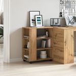 Casa si Gradina - Mobilier - Dulapuri si sifoniere - Dulapuri - Dulap cu roti, stejar artizanal, 60x35x75 cm, lemn prelucrat - Infinity.ro