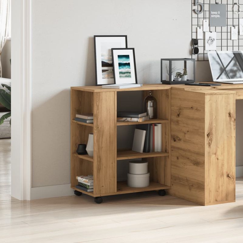 Casa si Gradina - Mobilier - Dulapuri si sifoniere - Dulapuri - Dulap cu roti, stejar artizanal, 60x35x75 cm, lemn prelucrat - Infinity.ro