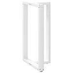 Casa si Gradina - Mobilier - Feronerie si accesorii mobila - Picioare pentru masa de bar in forma de T, 2 buc alb otel, mărime 60x35x(100-101) cm - Infinity.ro