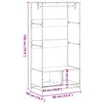Casa si Gradina - Mobilier - Organizare si depozitare - Cuiere - Sifonier, stejar fumuriu, 90x50x180 cm, lemn prelucrat - Infinity.ro