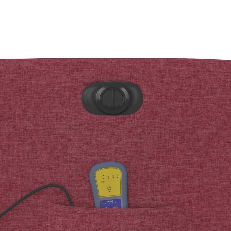 Ingrijire personala si Cosmetice - Sanatate si wellness - Articole wellness - Fotolii de masaj - Fotoliu de masaj electric rabatabil cu ridicare rosu vin textil - Infinity.ro