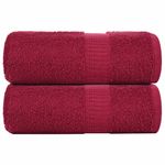 Casa si Gradina - Textile si covoare - Textile baie - Prosoape - Prosoape pentru oaspeti 2 buc Bordeaux 360 g/m² 100% bumbac - Infinity.ro