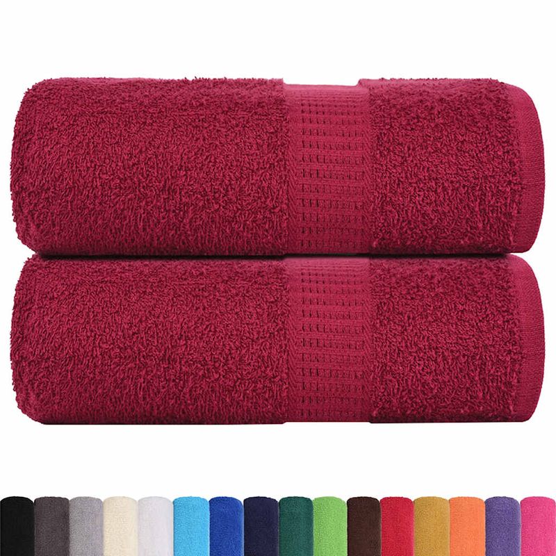 Casa si Gradina - Textile si covoare - Textile baie - Prosoape - Prosoape pentru oaspeti 2 buc Bordeaux 360 g/m² 100% bumbac - Infinity.ro