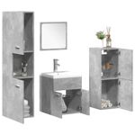Casa si Gradina - Mobilier - Seturi de mobilier - Seturi baie - Set mobilier de baie, 5 piese, gri beton, lemn prelucrat - Infinity.ro