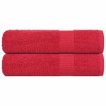 Casa si Gradina - Textile si covoare - Textile baie - Prosoape - Prosoape de mana 2 buc Rosu 50x100 cm 360 g/m² 100% bumbac - Infinity.ro