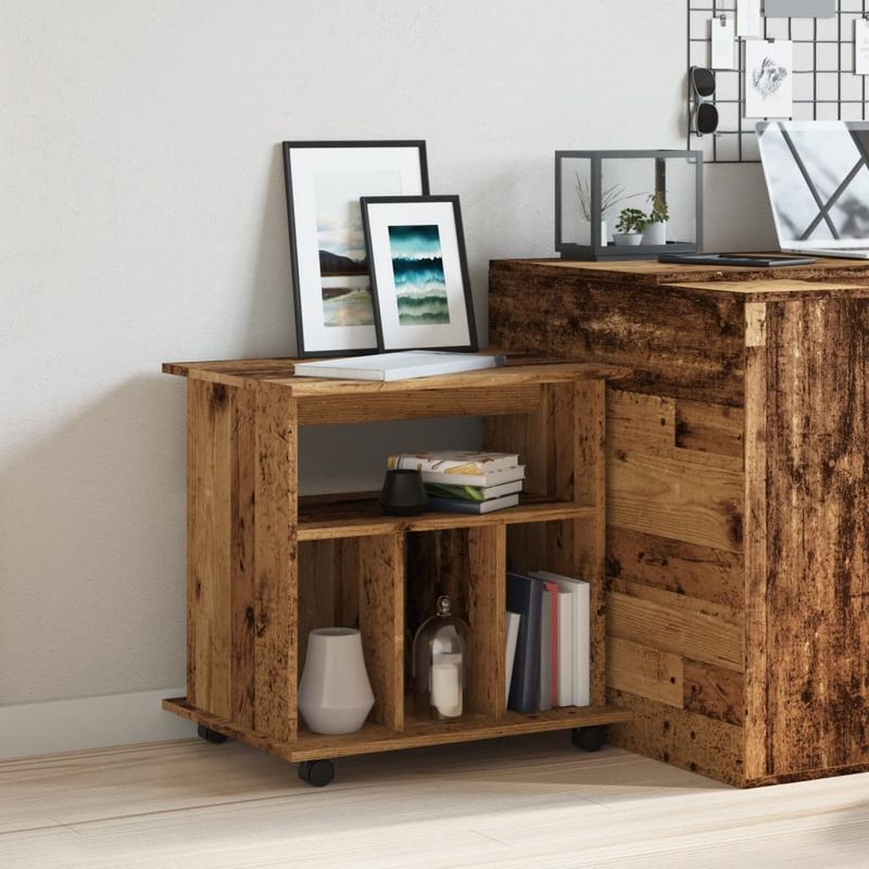 Casa si Gradina - Mobilier - Dulapuri si sifoniere - Dulapuri - Dulap cu roti, lemn vechi, 60x45x60 cm, lemn prelucrat - Infinity.ro