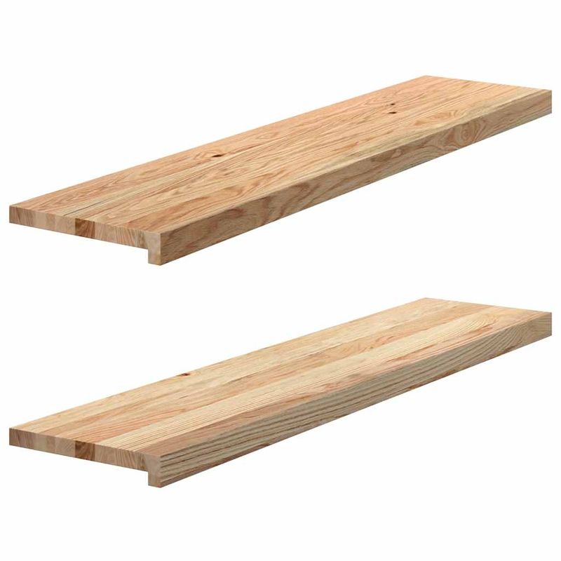 Casa si Gradina - Constructii - Scari si accesorii interioare - Accesorii scari interioare - Trepte scari 2 buc Stejar masiv netratat 110x25x2 cm - Infinity.ro
