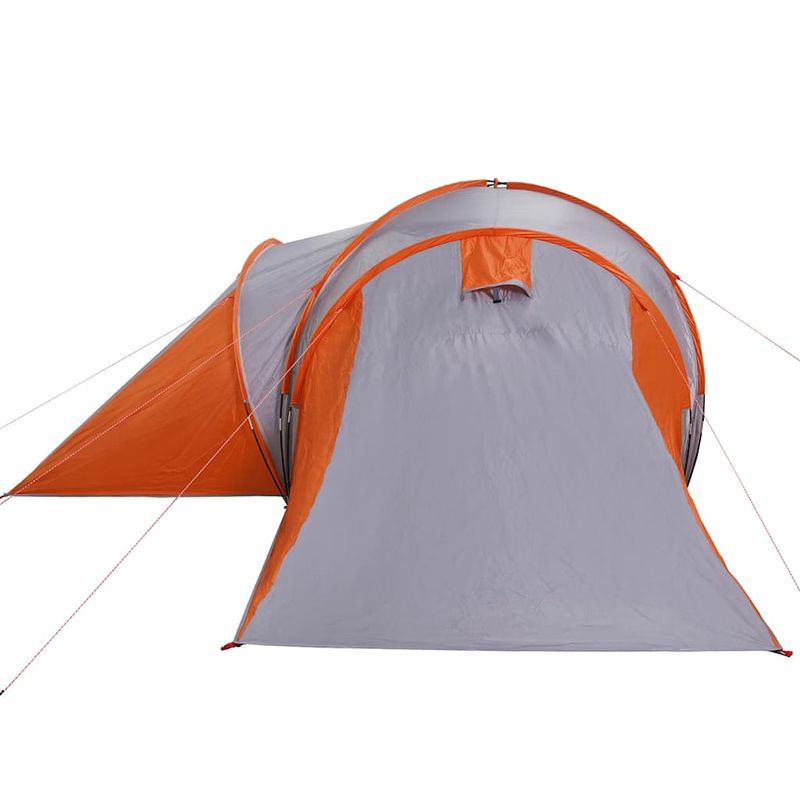 Sport si Outdoor - Camping - Corturi camping - Cort de familie cupola 6 persoane, gri/portocaliu, impermeabil - Infinity.ro