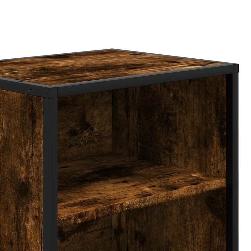 Casa si Gradina - Mobilier - Comode si corpuri - Noptiere - Noptiera stejar afumat 40x31x50 cm lemn prelucrat si metal - Infinity.ro