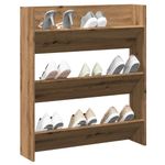 Casa si Gradina - Mobilier - Organizare si depozitare - Organizator incaltaminte - Pantofar perete, stejar artizanal, 80x18x90 cm, lemn prelucrat - Infinity.ro