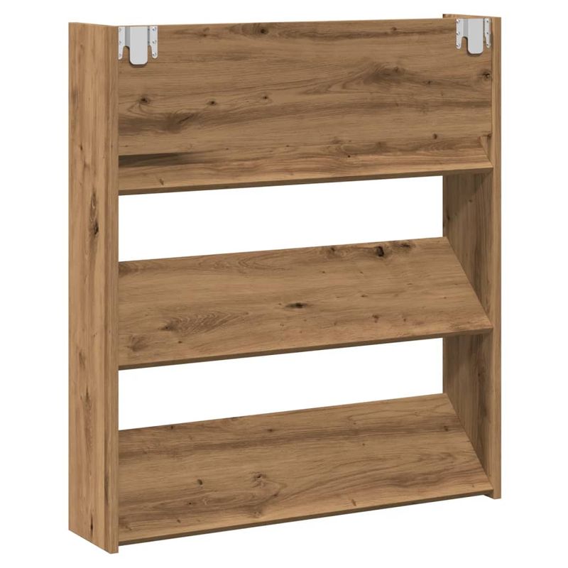 Casa si Gradina - Mobilier - Organizare si depozitare - Organizator incaltaminte - Pantofar perete, stejar artizanal, 80x18x90 cm, lemn prelucrat - Infinity.ro