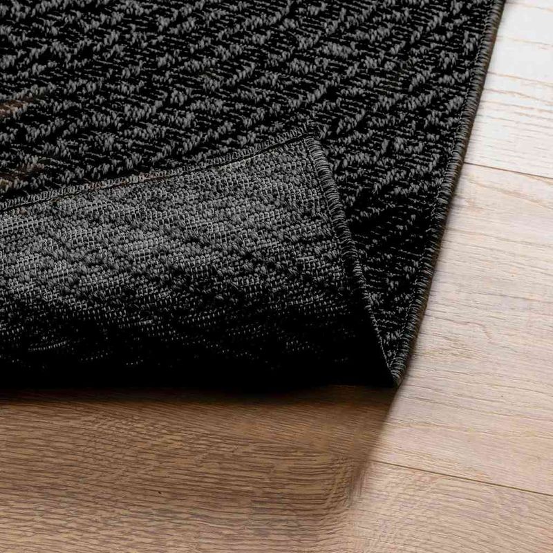 Casa si Gradina - Textile si covoare - Covoare - Covoare casa - Covor „ZIZUR” Antracit aspect iută pentru interior și exterior, model rotund, mărime 160x230 cm - Infinity.ro