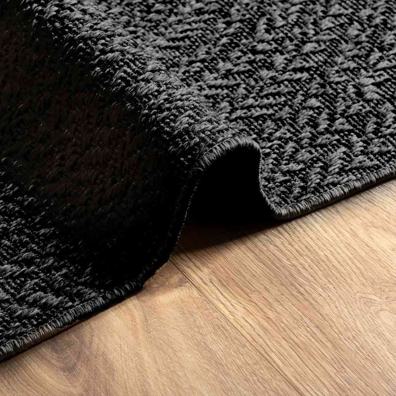 Casa si Gradina - Textile si covoare - Covoare - Covoare casa - Covor „ZIZUR” Antracit aspect iută pentru interior și exterior, model rotund, mărime 160x230 cm - Infinity.ro