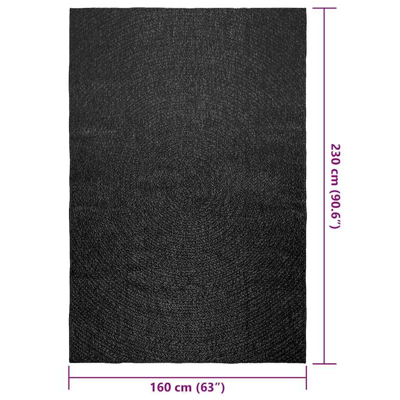 Casa si Gradina - Textile si covoare - Covoare - Covoare casa - Covor „ZIZUR” Antracit aspect iută pentru interior și exterior, model rotund, mărime 160x230 cm - Infinity.ro