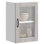 Casa si Gradina - Mobilier - Comode si corpuri - Corpuri bucatarie - Dulap de bucatarie cu usa din sticla „Porto” gri Sonoma, mărime 40x31x60 cm, model 1x dulap de perete din sticlă (1 ușă) - Infinity.ro