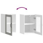 Casa si Gradina - Mobilier - Comode si corpuri - Corpuri bucatarie - Dulap de bucatarie cu usa din sticla „Porto” gri Sonoma, mărime 40x31x60 cm, model 1x dulap de perete din sticlă (1 ușă) - Infinity.ro