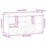Casa si Gradina - Mobilier - Organizare si depozitare - Bancute - Banca de pantofi stejar artizanal 102x32x50 cm lemn prelucrat - Infinity.ro